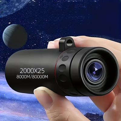 Quick Pick Pro Compact HD Monocular Telescope, Portable For Travel, Camping, Hiking, Fishing, Stargazing, Bird Watching, Concerts 1pc