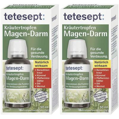 Tetesept Kräutertropfen Magen-Darm 2x 2x50 ml Tropfen