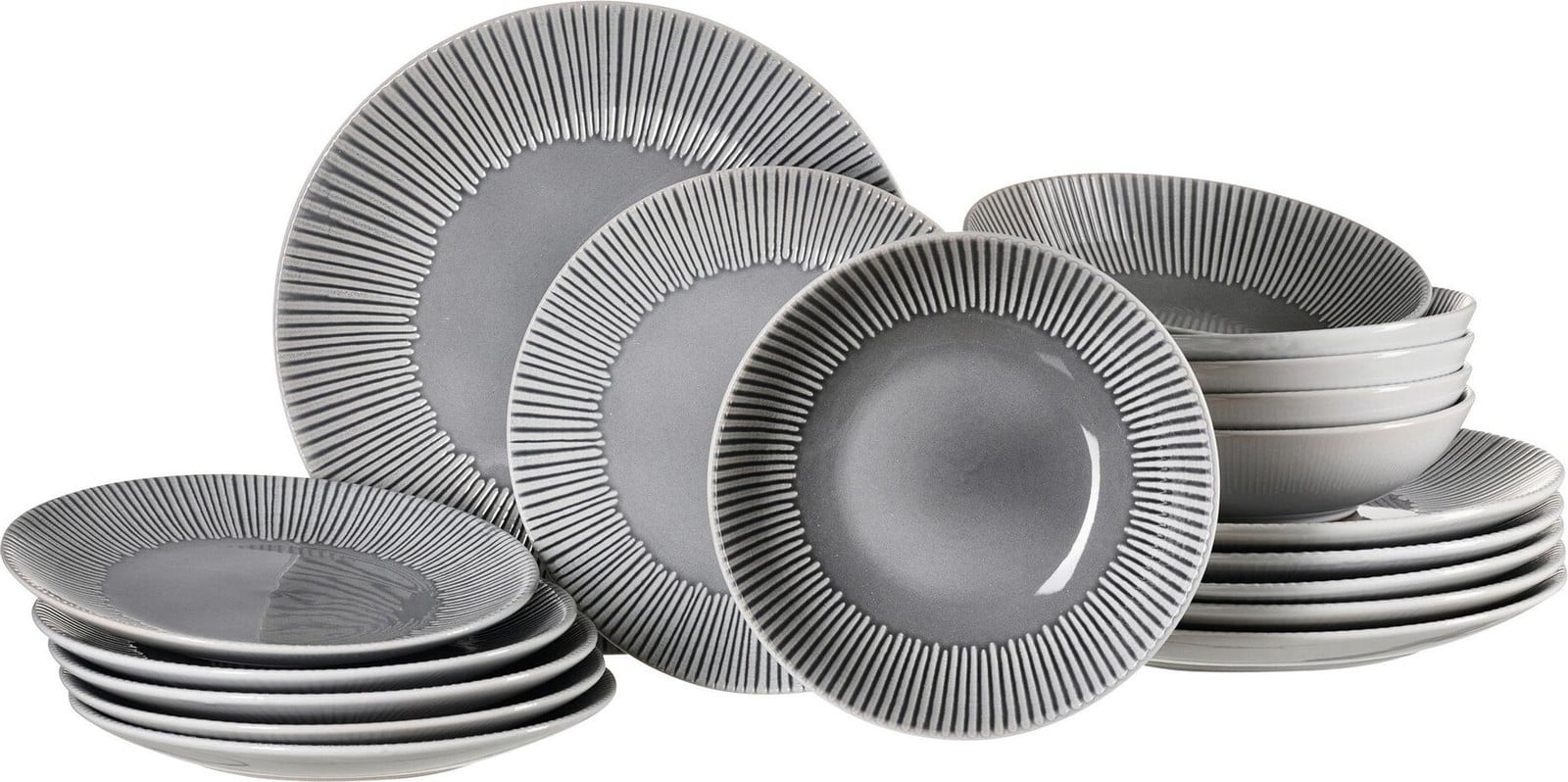 Ritzenhoff & Breker Servies voor 18 personen grijs (Banda)