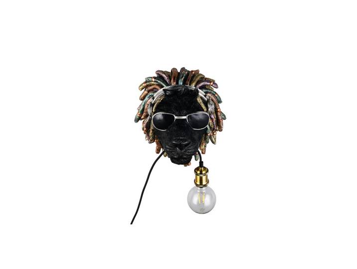 Wandleuchte, Schwarz, Kunststoff, 31.5x22.5x38 cm, Lampen & Leuchten, Innenbeleuchtung, Wandlampe, Wandlampen
