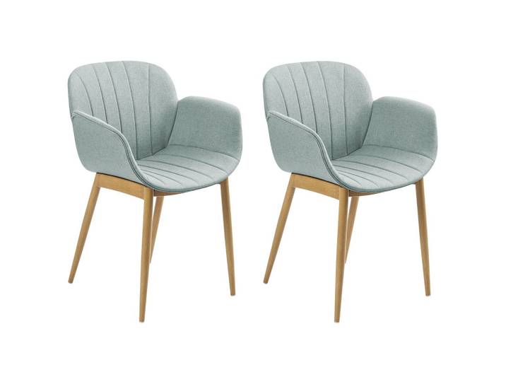 STUHL 2er-Set Polyester Grün Alice