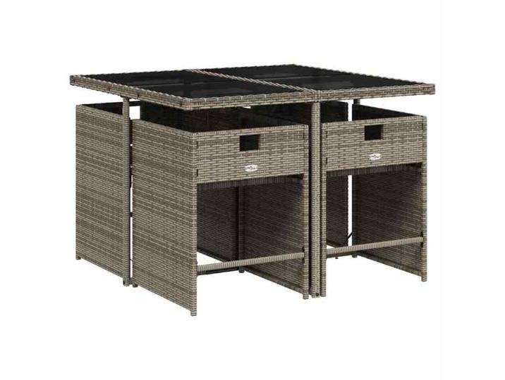 Ensemble à manger de jardin (5 pièces) Meuble de jardin protection UV protection UV Table de Balcon et 4 chaises de jardin cous