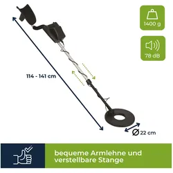 Velleman, Metalldetektor, Metalldetektor - Advanced - Suchtiefe 20 cm