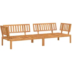 vidaXL Garten-Ecksofas aus Paletten 2 Stk. Massivholz Akazie