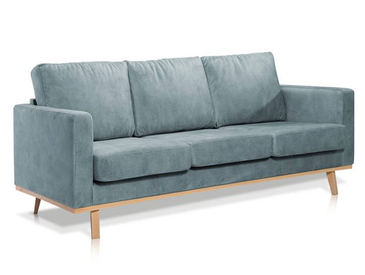 CORIN 3-Sitzer Sofa mit Echtholz-Untergestell