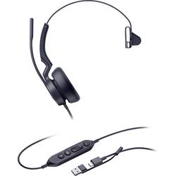 Yealink UH46 Mono Teams USB-C/A On Ear Headset kabelgebunden Mono Schwarz Mikrofon-Rauschunterdrückung Lautstärkeregelung, Microsoft Teams-Taste, 1308184