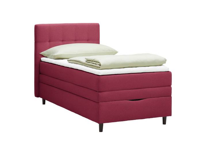 Boxspringbett Miami in Weinrot ca. 100x200cm