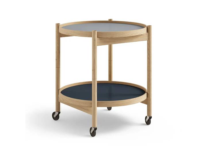 Brdr. Krüger Table roulante Bølling Tray Table model 50 water, structure en chêne huilé