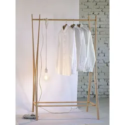 Kleiderständer Tra-Ra Zilio A&C Buche natur braun, Designer Shin, Tomoko Azumi, 103x162x48 cm