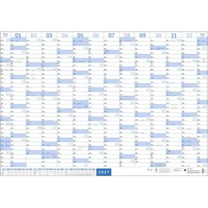 Heye Plakatkalender 21068, Mega-Posterplaner blau, Jahresplaner, 14 Monate, 98 x 68cm (B1)