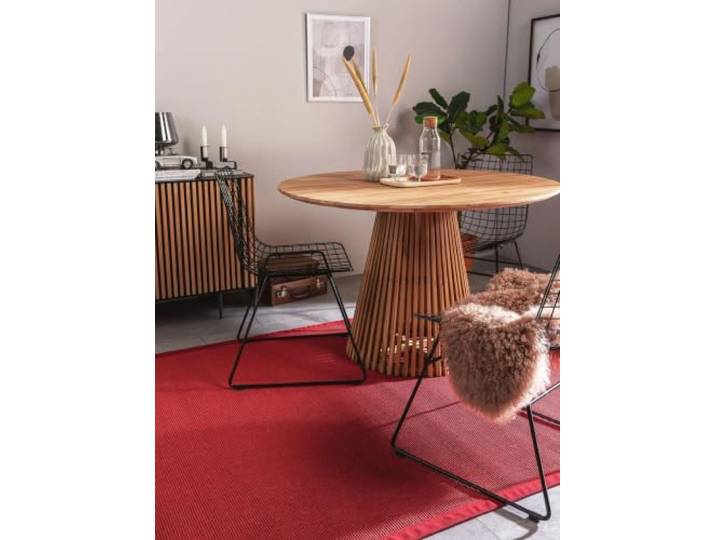 benuta Nest Sisal Naturfaser Teppich Sana - Rot 160x230 cm - Robuster Teppich für Esszimmer & Wohnzimmer - 100% Sisal Naturfaser - Zeitloses Design