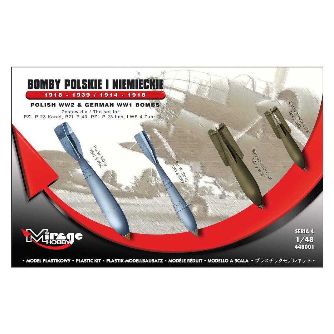 Mirage Hobby German WWI Bombs 1918-1939 & 1914-1918 (448001)