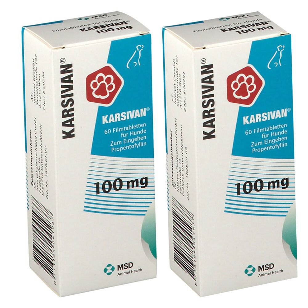 Karsivan 100 mg Vet 2x60 St Filmtabletten