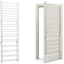 Über-der-Tür Schuhregal – 52 x 180 x 17 cm – Organizer – Weiß