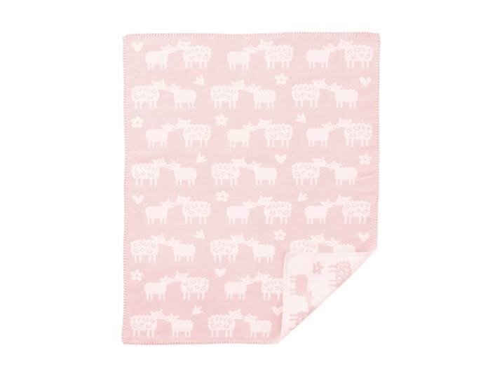 Klippan Yllefabrik Plaid pour enfant Bää coton Soft pink, 70x90 cm