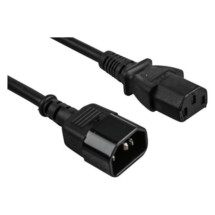 RS PRO Netzkabel Schwarz 2m, IEC C13 / IEC C14, 2 (2 m) (1230960)