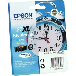 3 Epson Tinten C13T271540 Multipack CMY 27XL