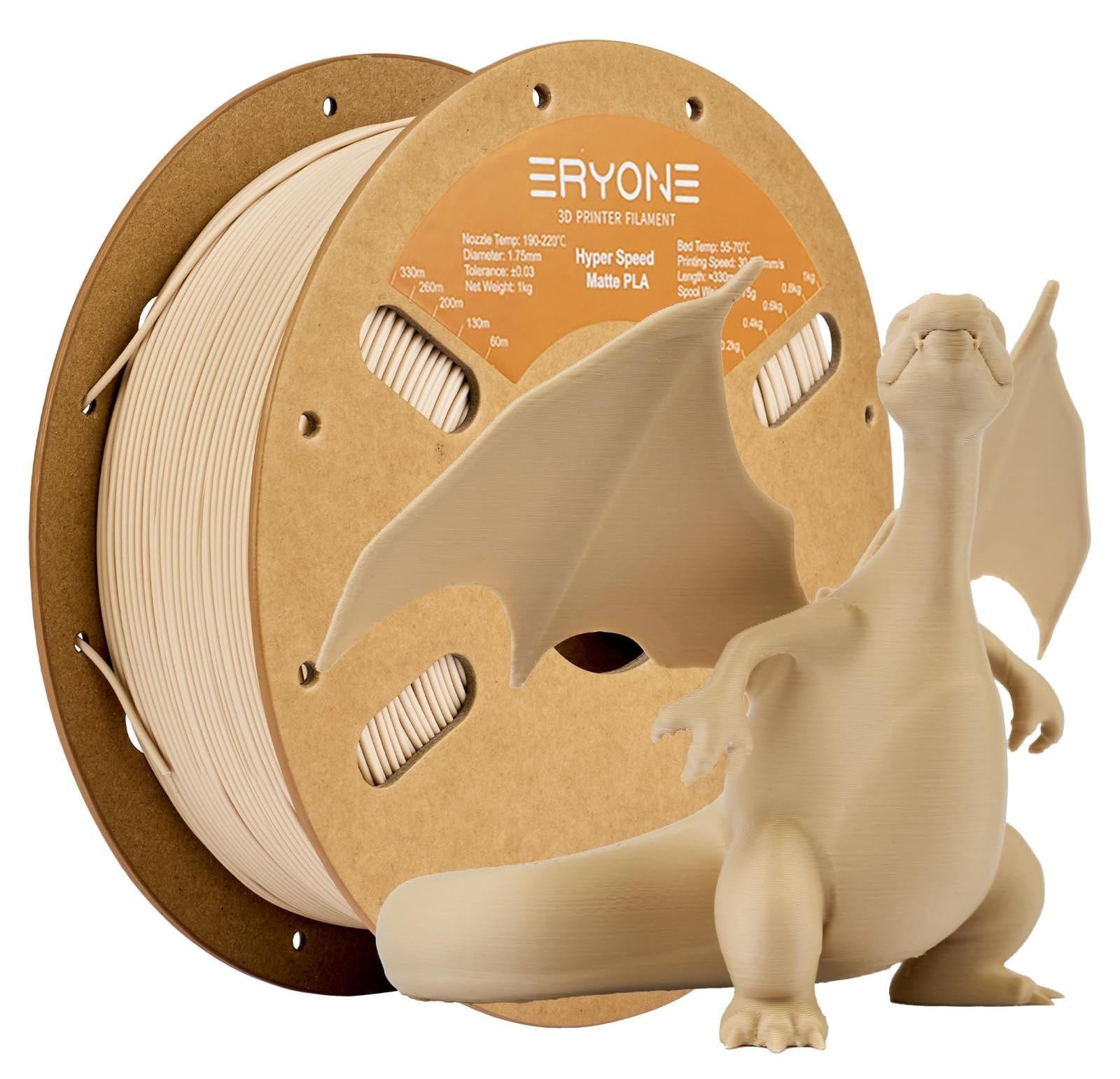 Merkloos High Speed Matte PLA Filament 1.75mm voor 3D Printen, Beige