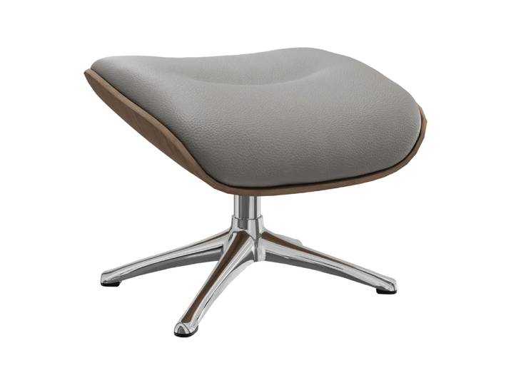 Hocker Fashion Clement, Flexlux, dakota warm mineral grey, Leder