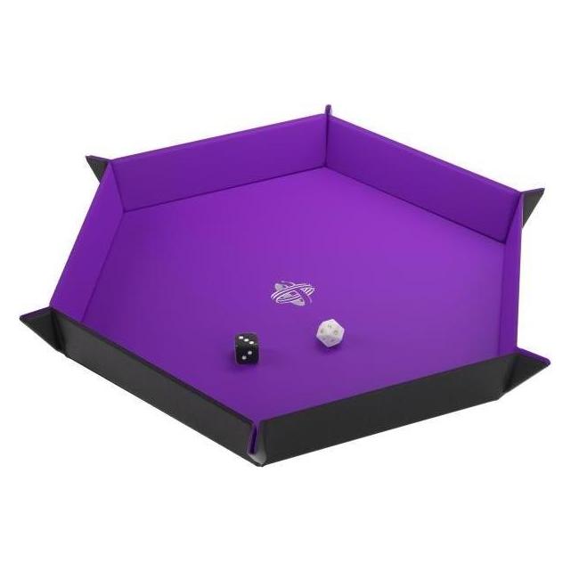Gamegenic GGS60059 - Magnetic Dice Tray Hexagonal Black&Purple (GGS60059)