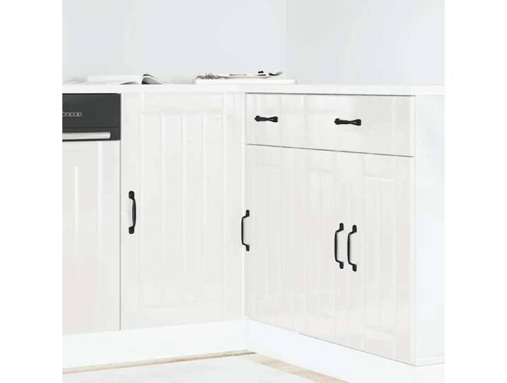 Meuble cuisine charge 65 kg Design Moderne Meuble bas de cuisine Lucca blanc brillant - bois ingénierie 948032