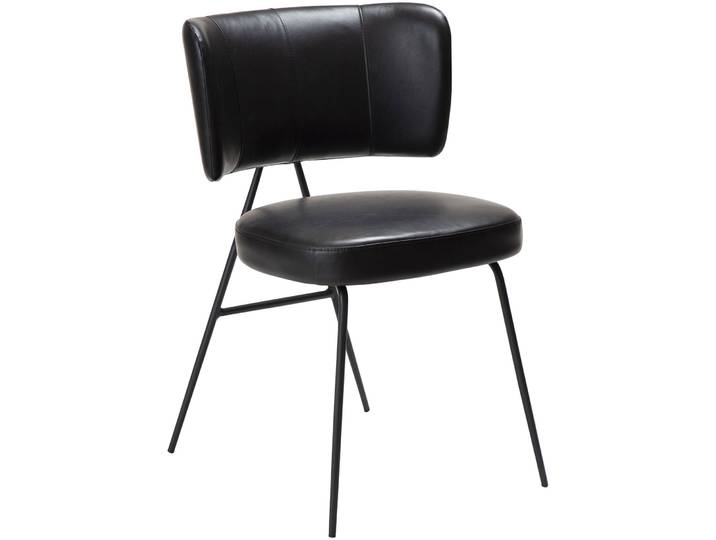 DAN-FORM Stuhl 2er-Set Roost schwarz Kunstleder