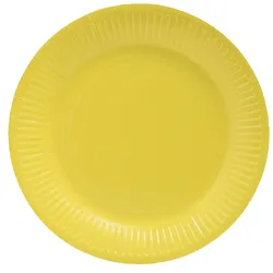 PROnappe Pappteller, gelb 23 cm