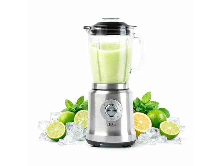 Jata JEBT1241 Standmixer mit 4 Geschwindigkeitsstufen + Pulse, 6 Klingen aus Edelstahl, extra lang, 1.200 W, 1,75 Liter, Eiszerkleinerung, mit professionellem Motor, Edelstahlkörper