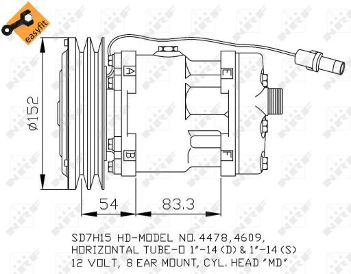 Nrf Kompressor, Klimaanlage Easy Fit 32756 Für Steyr