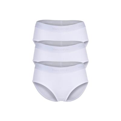Panty MARC O'POLO "Panty 3er Pack", Damen, Gr. S, weiß, Obermaterial: 95% Baumwolle CO(Bio). 5% Elasthan EL., Unterhosen Panty