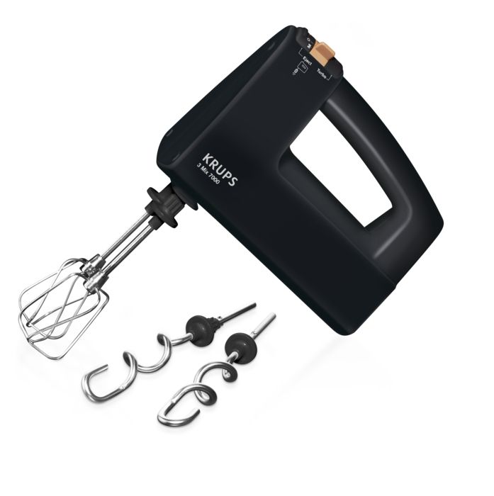 Krups F6085811 3 Mix 7000 Jubiläums Edition Handmixer 500 W (Schwarz, Kupfer)
