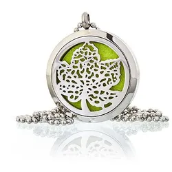 Aromatherapy Jewellery Necklace - Leaf 30mm