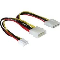 DeLOCK Y-cable power Mehrfarbig 0,25 m