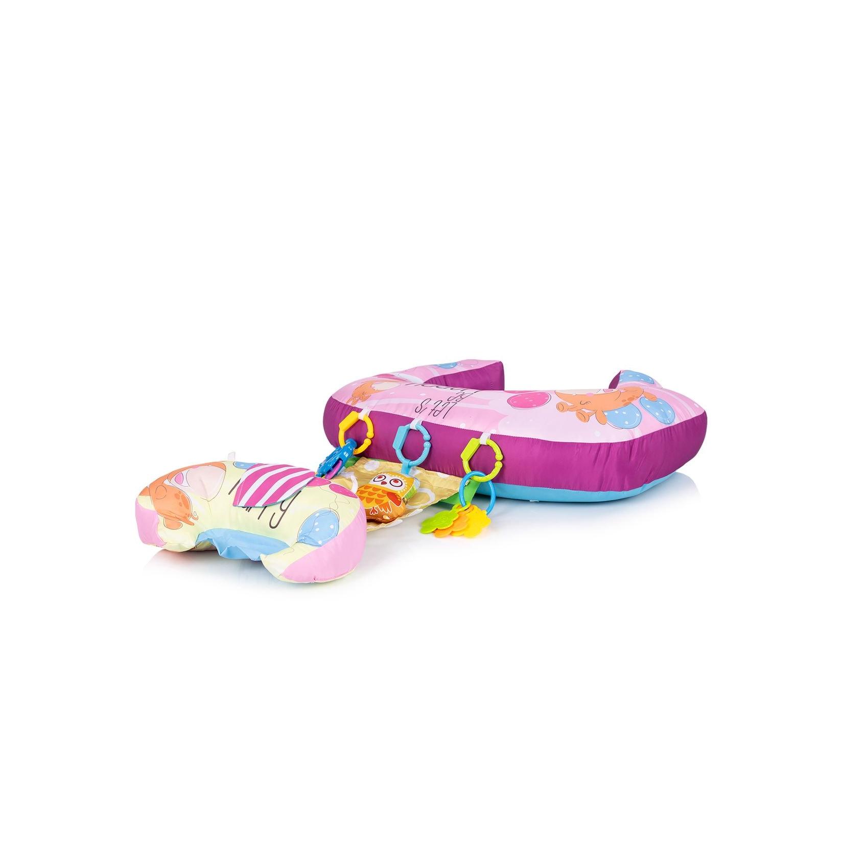 Chipolino Babykissen 5 in 1 Stillkissen, Spielkissen, Greiflinge, Stützkissen pink