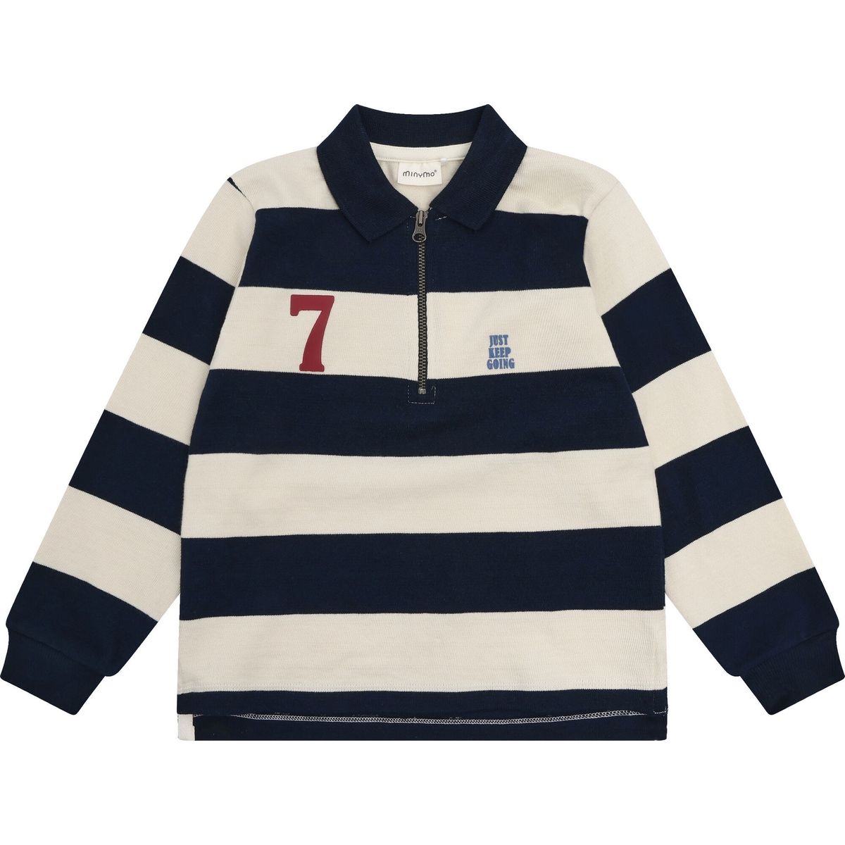 Minymo Polo T-shirt LS Y/D dark sapphire (7997) 140 134406-7997-140