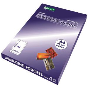 D.RECT Laminierfolien DIN A4, 80 mic, glänzend, 100 Stück