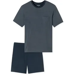 Schiesser Herren Pyjama Schlafanzug kurz - Comfort Essentials 1er Pack