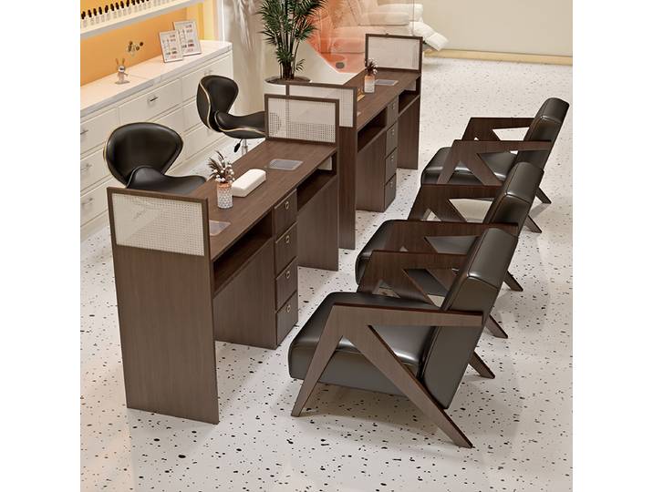 Table à ongles professionnelle tiroirs affichage beauté manucure Tables équipement luxe Mesa De manucure Salon ameublement