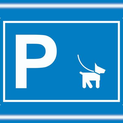 HB-Druck Hundeparkplatz Aufkleber waagerecht A4 (210x297mm)
