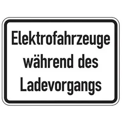 Verkehrszeichen - Elektrofahrzeuge während des Ladevorgangs - 1050-32