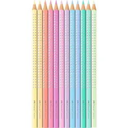 FABER-CASTELL 201910 Buntstifte Sparkle Pastell - 12er Metalletui, sortiert