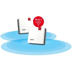 FRITZ! FRITZ!Mesh Set 1700 2-pack, Router, Schwarz, Rot, Weiss, Grau