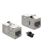 Delock Keystone Modul Kupplung RJ45 Buchse/Buchse Cat.6a Dieses von kann verwendet werden um Netzwerkkabel zu verl?ngern. Durch die standardisierten Abmessungen ist es zur einfachen Snap-In Montage in verschiedene Halterungen wie z. B. Patchpanel Dosen od (90757)