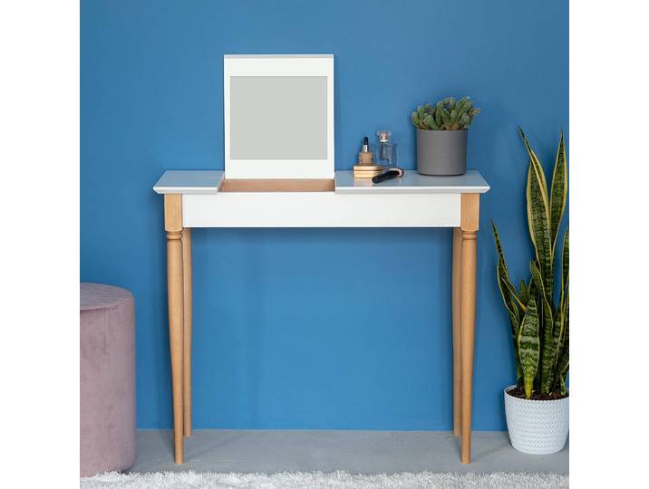 Schminktisch 85cm Weiß/Weiß