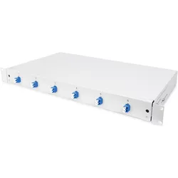 Digitus LWL Spleissbox, bestückt, LC, OS2, Server Zubehör, Grau