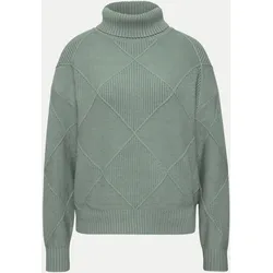 Strickpullover mit Rollkragen Grün 38