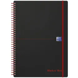Oxford Spiralbuch Office 'Black n' Red', DIN A4, liniert, PP