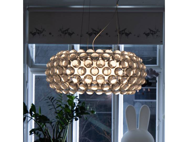 Caboche Plus media Pendellampe R7s, grau - Foscarini - Wohnzimmer - Design - Kunststoff - Einflammig