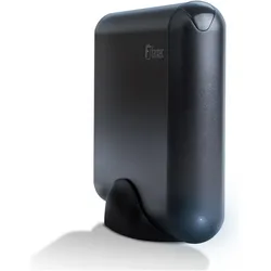 Fantec DB-F35U3 Externes Festplattengehäuse aus schwarzem Aluminium (3.5"), Festplattengehäuse, Schwarz
