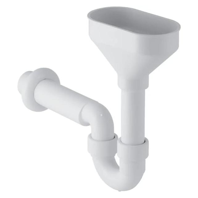 Geberit Rohrbogengeruchsverschluss für Geräte, mit Einlauftrichter oval: d=40mm, weiss-alpin (152392111)